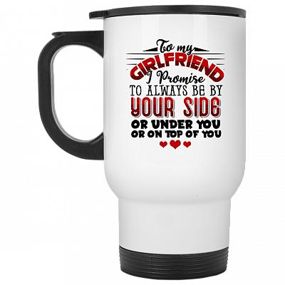 14 oz. White Travel Mug