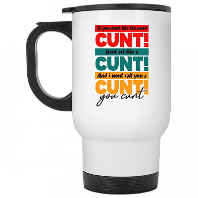 14 oz. White Travel Mug