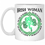 Irish Woman The Soul Of An Angel The Fire Of A Lioness The Heart Of A Hippie Ceramic Coffee Mug - Beer Stein