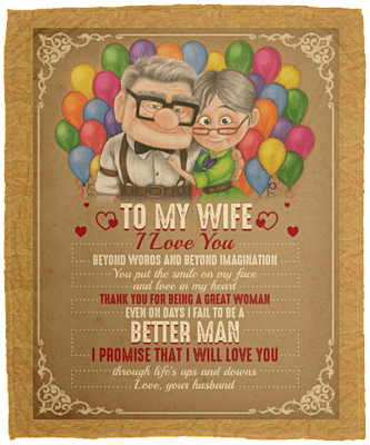 To My Wife I Love You Beyond Words and Imagination Fleece Blanket - Sherpa Blanket