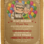 To My Husband I Love You Beyond Words and Imagination Fleece Blanket - Sherpa Blanket