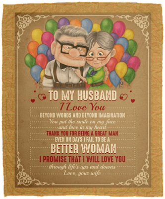 To My Husband I Love You Beyond Words and Imagination Fleece Blanket - Sherpa Blanket