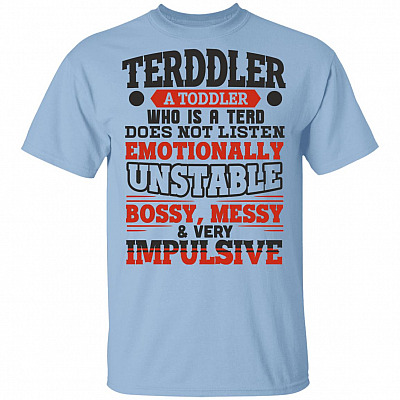 Terddler A Toddler Who Is A Terd Youth T-Shirt - Funny Toddler Definition Shirt