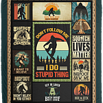 Bigfoot and Sasquatch Hunter Believers Blanket - Sasquatch Bigfoot Do Thing Hide And Seek Hunter Blanket