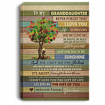 To My Granddaughter Never Forget That I Love You Framed Canvas - Unframed Poster - To My Daughter Wall Art