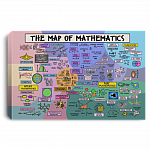 The Map Of Mathematics Gallery Wrapped Framed Canvas Prints - Unframed Poster - Home Decor