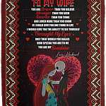 Nightmare to My Wife You Are Braver Than You Believe Fleece Blanket - Premium Sherpa Blanket - Woven Blanket