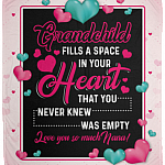A Grandchild Fills a Space in Your Heart from Nana Fleece Blanket - Premium Sherpa Blanket - Woven Blanket