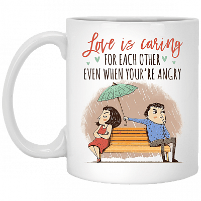 Love Is Caring For Each Other Ceramic Coffee Mug - Travel Mug - Water Bottle