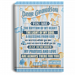 Dear Grandson You're the Rhythm of My Heart the Light Framed Canvas - Unframed Poster