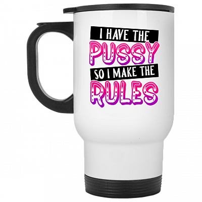 14 oz. White Travel Mug