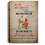 My Angel Husband When I Simply Say I Miss You I Really Mean Framed Canvas Prints - Unframed Poster