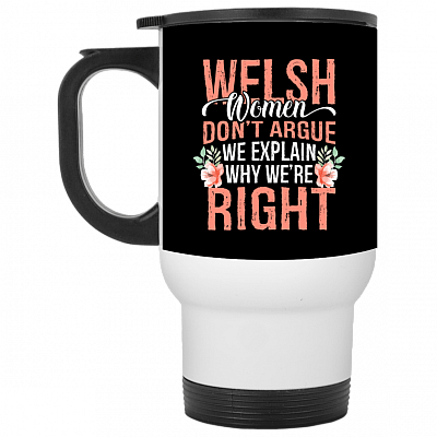 14 oz. White Travel Mug