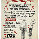 To My Granddaughter I Will Always Be There For You Love Grandpa Fleece Blanket - Sherpa Blanket
