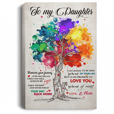 To My Daughter I Can Promise To Love You For The Rest Of Mine Love Mom Framed Canvas - Unframed Poster