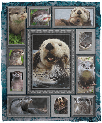 Otter Lover 3D Fleece Blanket - Premium Sherpa Blanket - Woven Blanket
