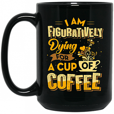 15 oz. Black Mug