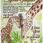 To My Bonus Daughter I Didn't Give You Life But Life Give Me You Fleece Blanket - Premium Sherpa Blanket