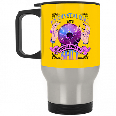 14 oz. Silver Travel Mug