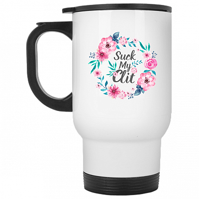 14 oz. White Travel Mug