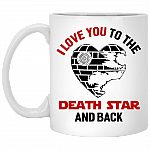 I Love You to the Death-Star and Back Wars Ceramic Coffee Mug - Beer Stein - Water Bottle - Color Changing Mug