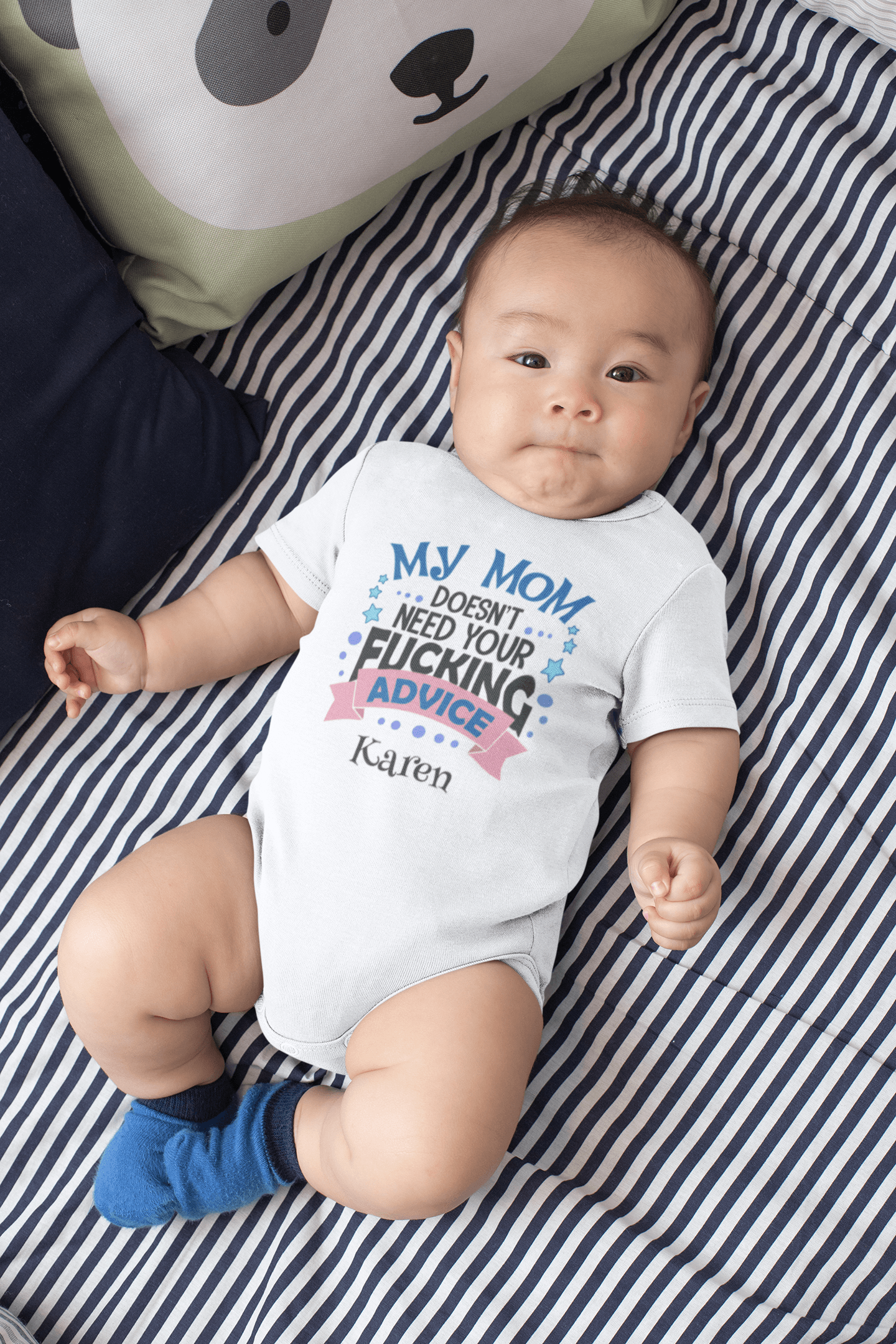 10VT. Fucking Advice onesie mockup