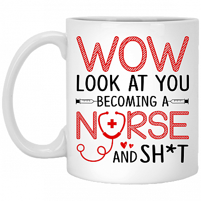 Look At You Becoming A Nurse and Shirt Funny Graduation Ceramic Coffee Mug - Beer Stein