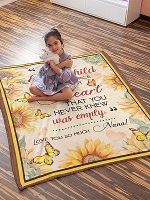 Alternative view of A Grandchild Fills A Space In Your Heart That You Never Knew Fleece Blanket - Premium Sherpa Blanket