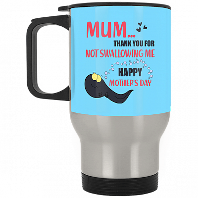 14 oz. Silver Travel Mug