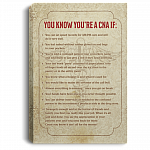 You Know You're a Cna If Gallery Wrapped Framed Canvas Prints - Unframed Poster - Home Decor Wall Art