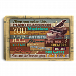 When You Enter This Piano Classroom You Are Musicians Gallery Wrapped Framed Canvas Prints - Unframed Poster