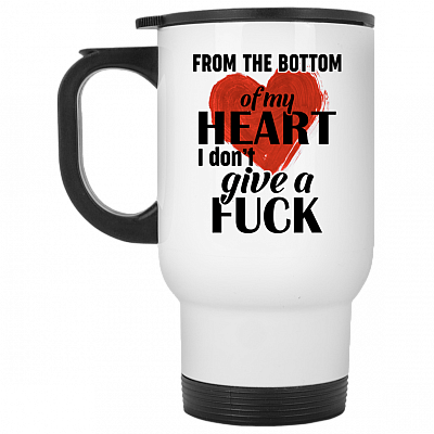 14 oz. White Travel Mug