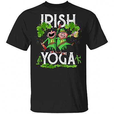 Irish Yoga Leprechaun St Patty's Day Drinking T-Shirt | Funny St Patrick's Day Tee shirts