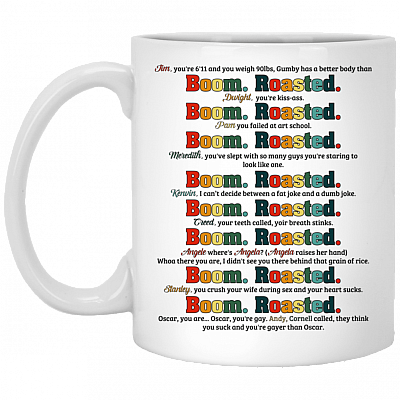Boom Roasted Ceramic Coffee Mug - Funny Friends Mug