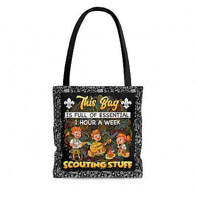 This Bag Is Full Of Essential 1 Hour A Week Scouting Stuff All Over Print Tote Bag - Shoulder Bag