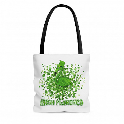 Irish Flamingo Green Flamingo All Over Print Tote Bag - Shoulder Bag