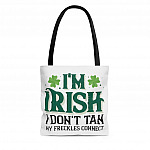 I'm Irish I Don't Tan My Freckles Connect All Over Print Tote Bag - Irish Gifts for Women Shoulder Bag
