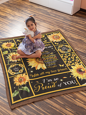 Alternative view of Dear Daughter More Than Anything In This World I Want You To Know I Love You Fleece Blanket - Sherpa Blanket