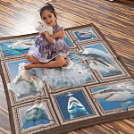 4VT. Shark 3D Blanket mockup