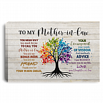 To My Mother in Law You Mean Way Too-Much for Me Color Tree Gallery Wrapped Framed Canvas Prints - Unframed Poster