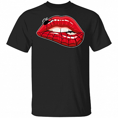 Spider Lips Spider Legs Spider T-Shirt Funny Halloween Shirt