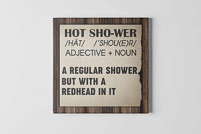Alternative view of Hot Shower A Regular Shower But With A Redhead In It Gallery Wrapped Framed Canvas Prints - Unframed Poster