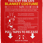 CubeBik This Is My Fire Safe Blanket Costume - Funny Fire Fleece Blanket - Premium Sherpa Blanket - Woven Blanket