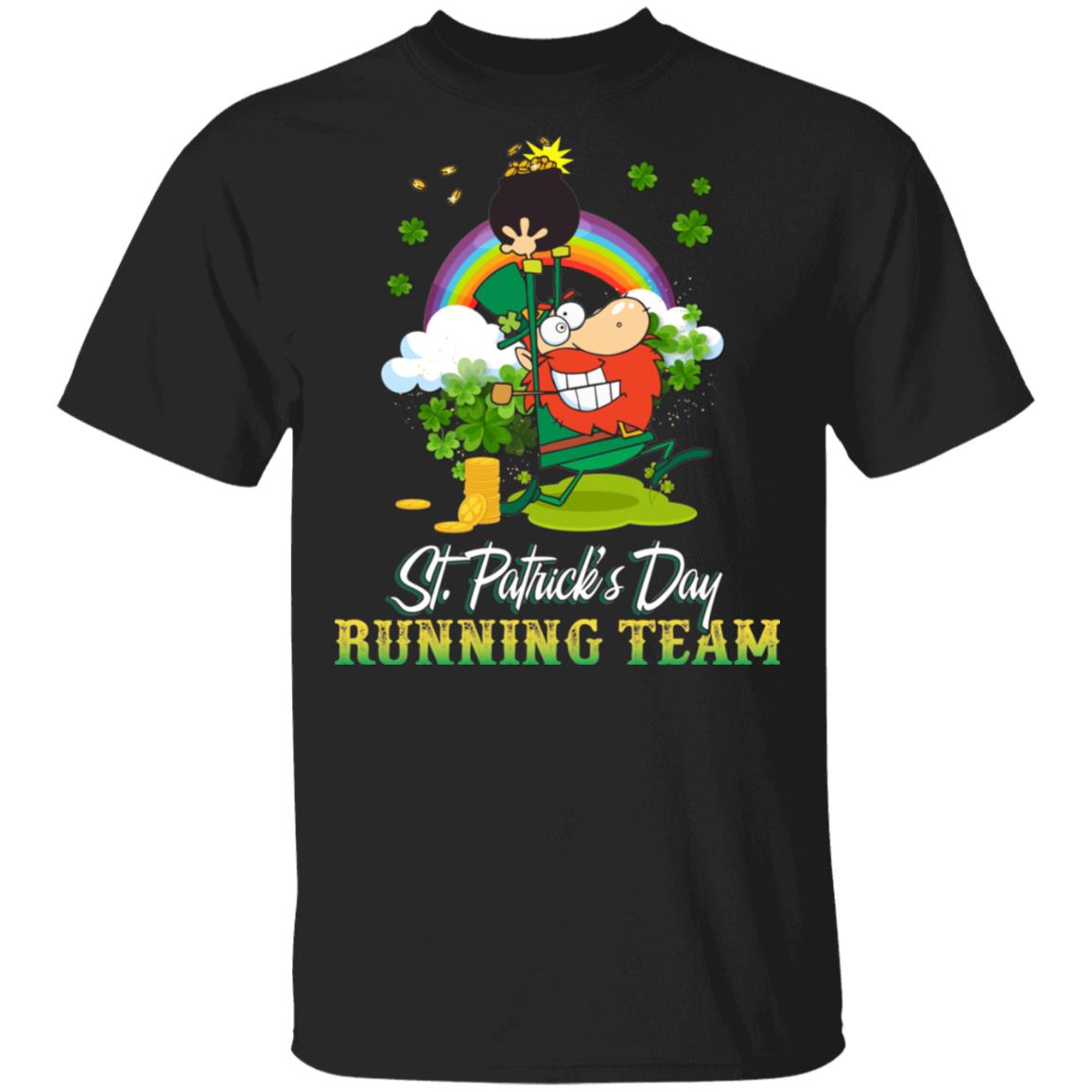 CubeBik St. Patrick's Day Running Team Leprechaun T-Shirts | Funny St Pattys Day Shamrock Gift Tee Shirt