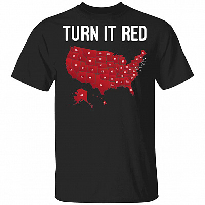 CubeBik Turn It Red Donald Trump T-Shirt - Reelect Trump 2020 Shirt