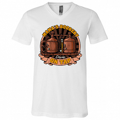 CubeBik Mama's Boobery Always On Tap Funny Brewery T-Shirt - V-Neck