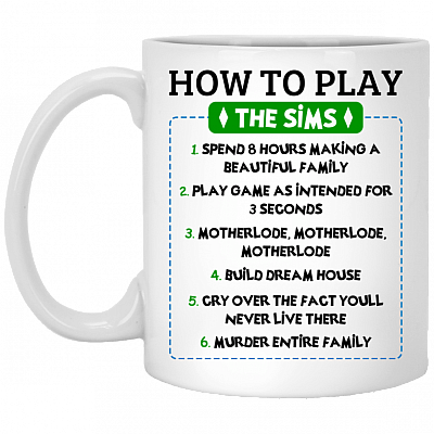 CubeBik How To Play The Sims Ceramic Coffee Mug - Funny Mug