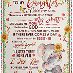 CubeBik To My Daughter Once Upon a Time There Was a Little Girl Elephant Sunflower Fleece Blanket - Premium Sherpa Blanket CubeBik To My Daughter Once Upon a Time There Was a Little Girl Elephant Sunflower Fleece Blanket - Premium Sherpa Blanket
