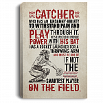 CubeBik Catcher Who Has an Uncanny Ability to Withstand Baseball Gallery Wrapped Framed Canvas Prints - Unframed Poster