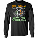 CubeBik Irish Woman The Soul Of A Witch The Fire Of A Lioness The Mouth Of A Sailor Hoodie - Sweatshirt